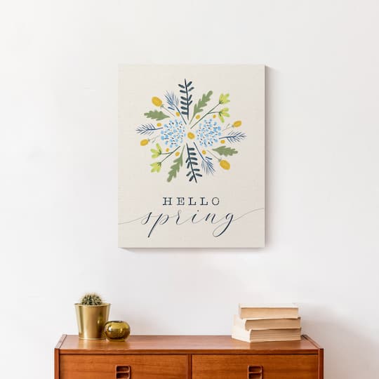 Hello Spring 16" x 20" Canvas Wall Art
